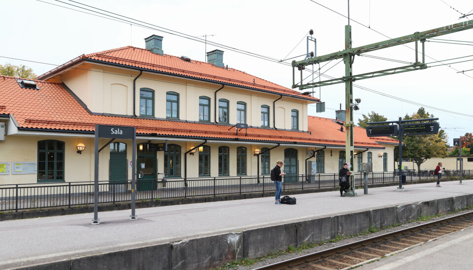 Sala järnvägsstation. Mellan den 11 augusti och den 5 oktober kommer tågtrafiken mellan Sala och Morgongåva att vara helt avstängd.