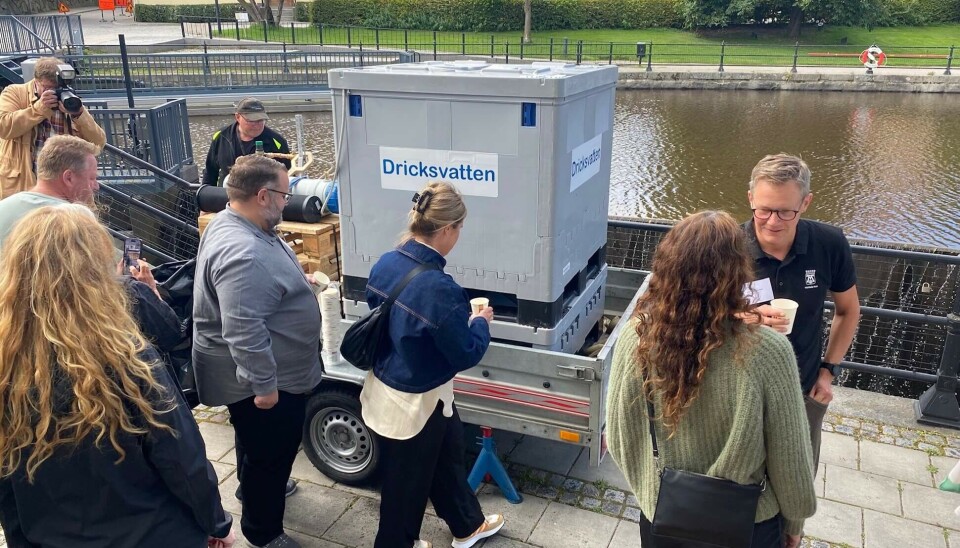 Nödvattenstationen intill Svartån.