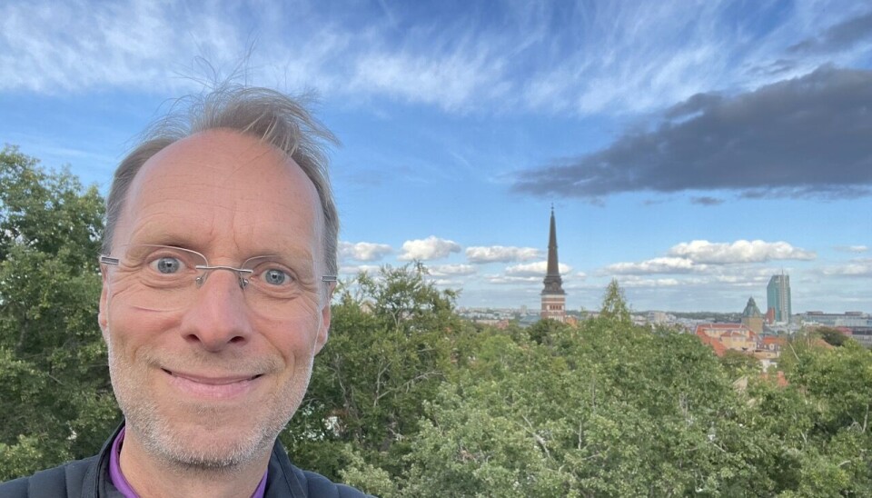 Från Djäkneberget och utsikten över centrala Västerås och domkyrkan.