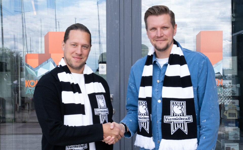 Samarbete. VI:s Mattias Zachrisson och Kokpunktens Philip Björck.