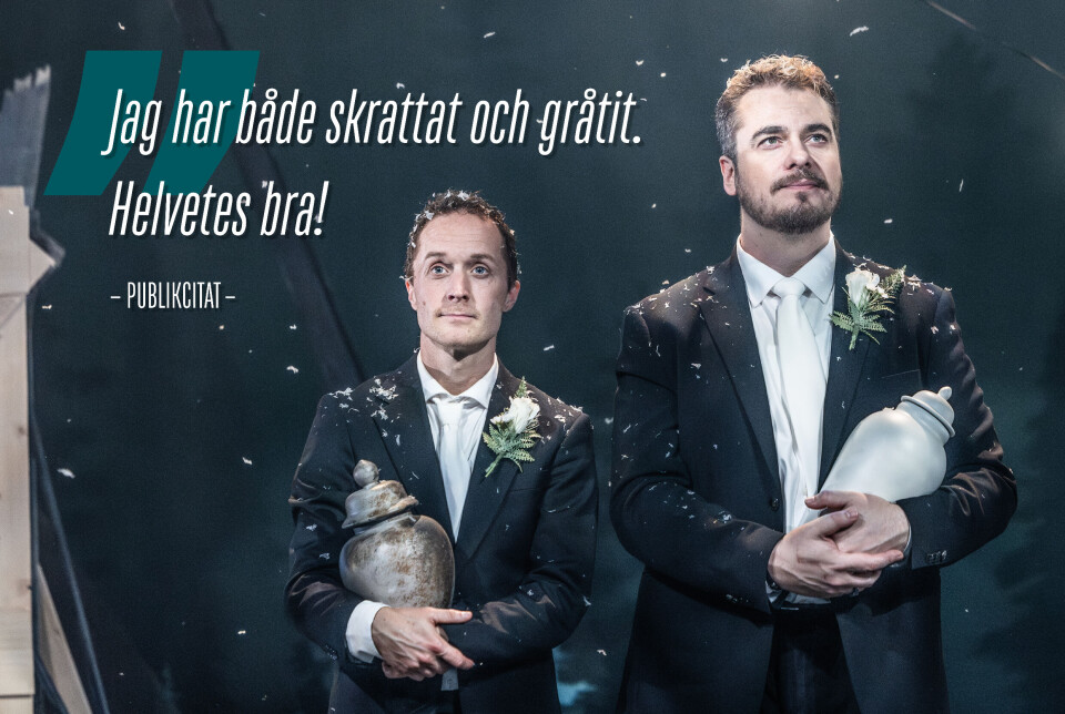 Victor Morell och Otto Hargne spelar bröderna Johannes och Carl-Johan i Mikael Kallins nyskrivna lokala pärla, Björnön, som hade premiär på Västmanlands Teater 27 september.