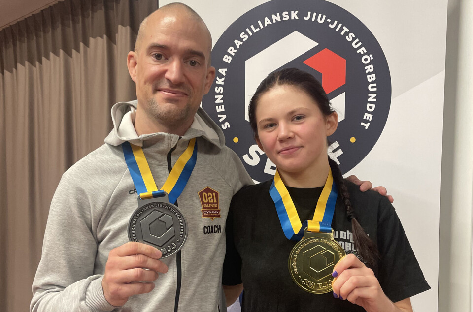 Guldduo. Jesper Forsberg Zels och Freja Lannefors.