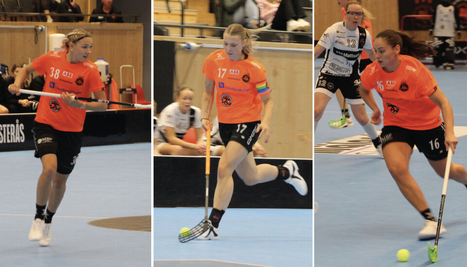 A-landslagsspelare. Linnea Hammar, Matilda Lindgren och Wilma Johansson är tre av åtta Rönnbyspelare med landslagsuppdrag i helgen.