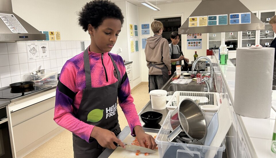 Övning. Genom att följa HelloFresh recept fick eleverna testa på alla moment.
